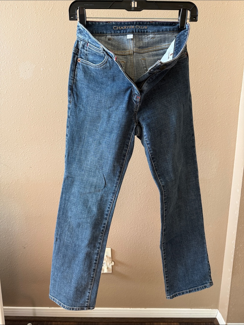 Charter Club Medium Blue Denim Straight Leg Jeans